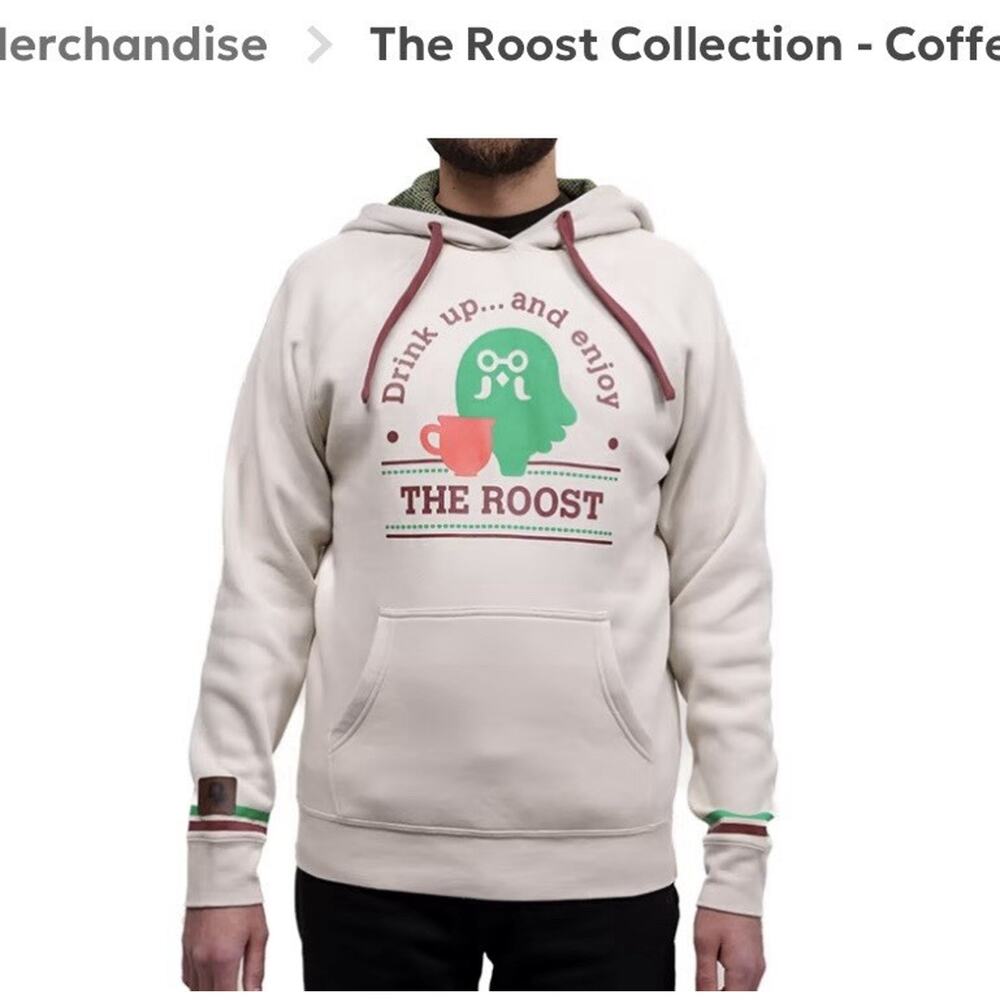 Nintendo Exclusive The Roost Collection Coffee Shop Pullover Hoodie Men’s L/XL